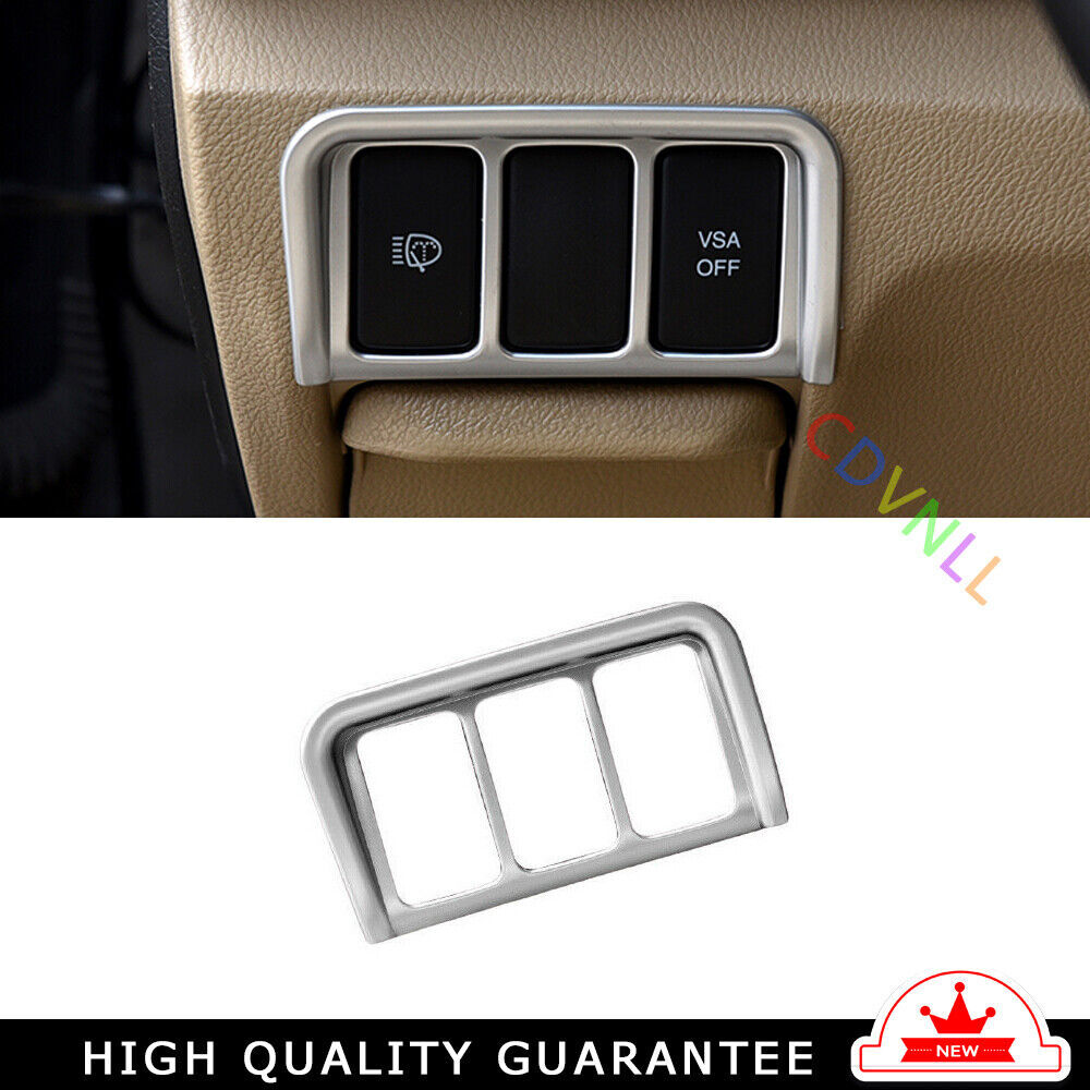 Headlight Button Frame Cover Trim 1 for Honda Accord Crosstour 2008-2013 Silver