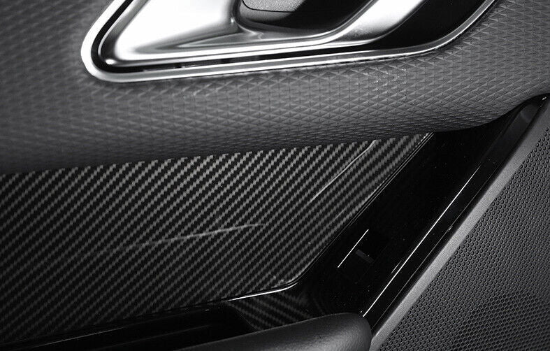Fit for Range Rover Velar 2017-2021 Carbon Fiber Inner Door Panel Cover Trim 4pc