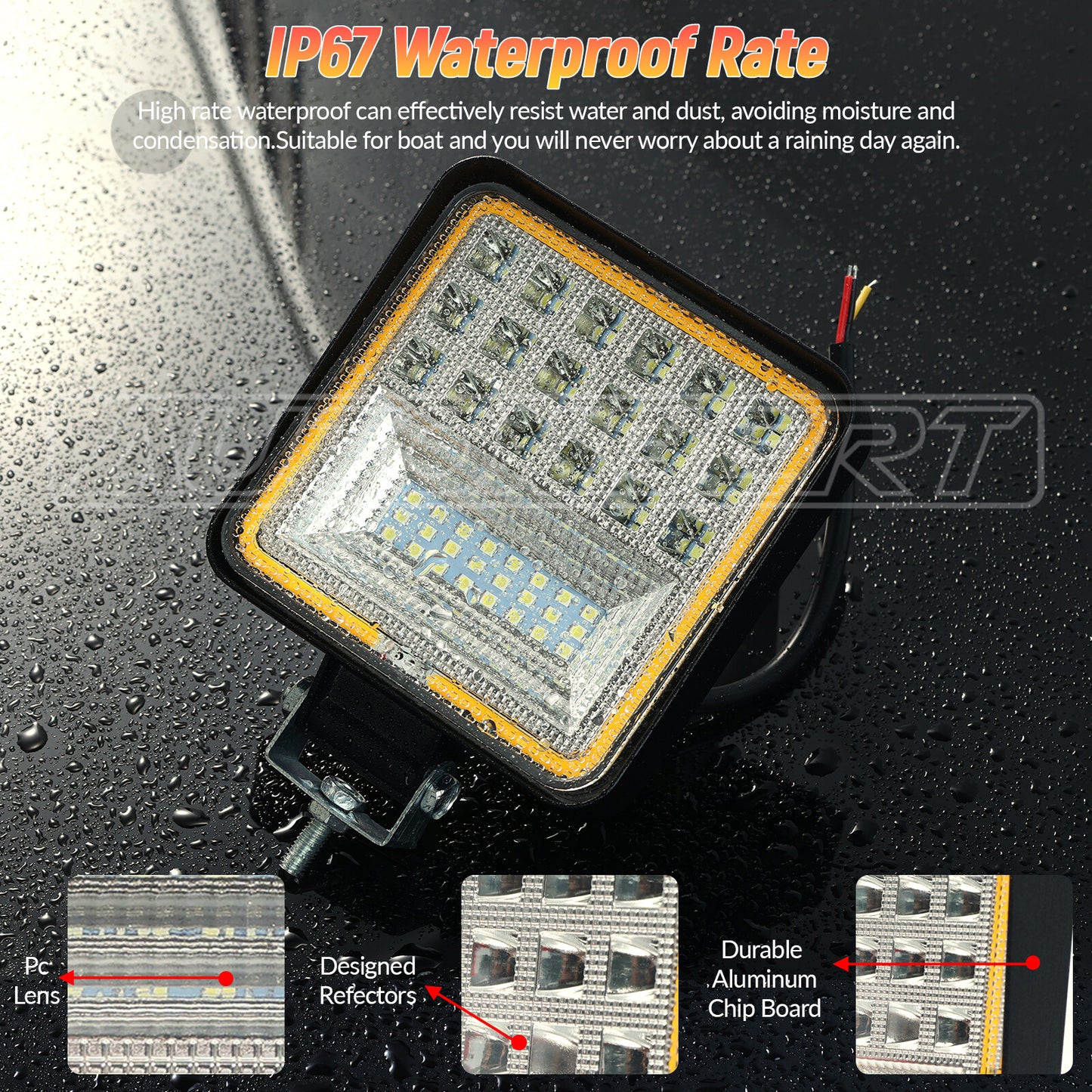 4inch 120W LED Work Light Bar Flood Fog Lamp Offroad Driving Truck SUV ATV 4WD
