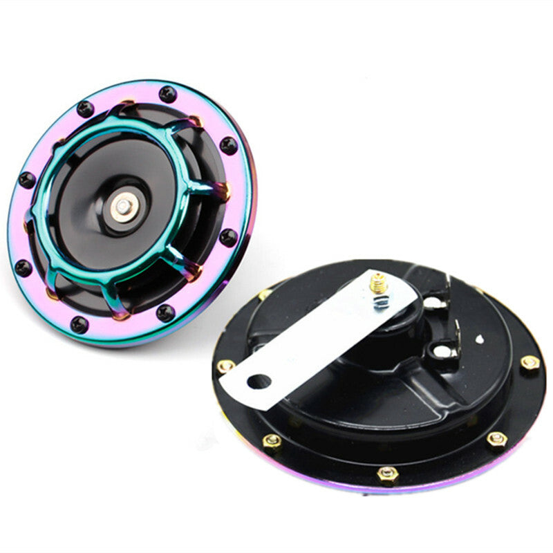 2Pcs Car Modification Grille Mount Super Loud Tones Compact Electric Blast Horn