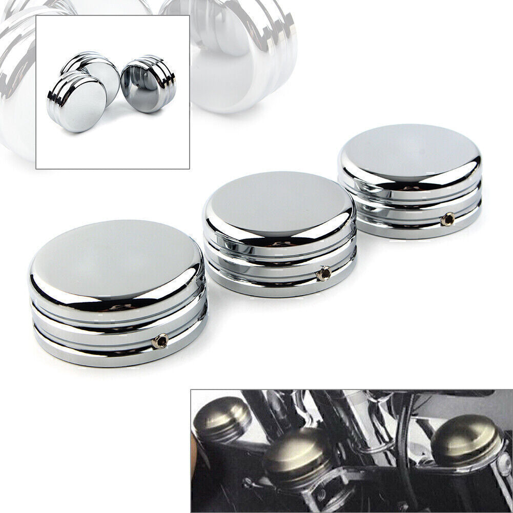 CNC Upper Fork Stem Nut Cover for Harley Sportster 883 Iron Low XL883L Chrome