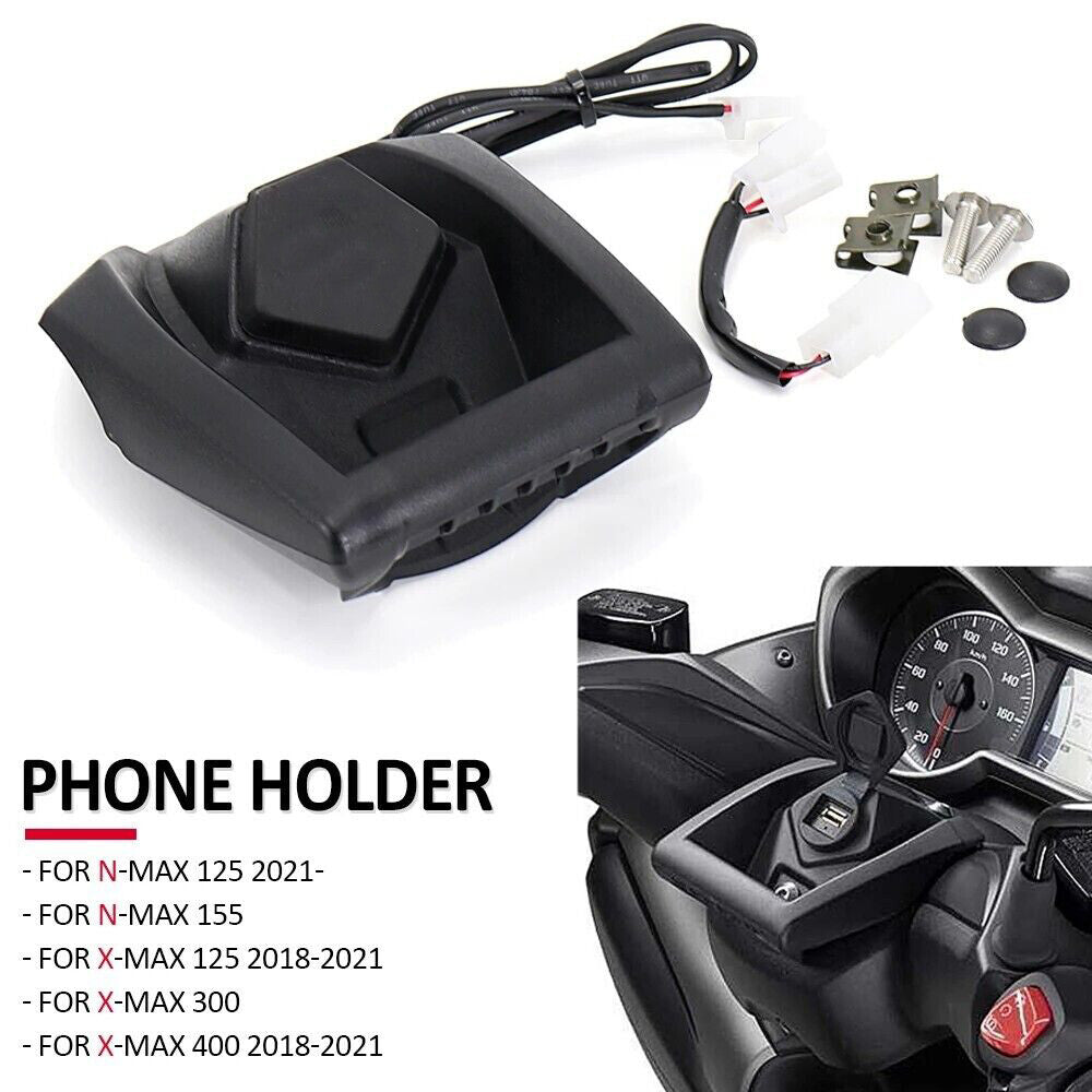Motorcycle GPS Navigation Bracket Charging Port for YAMAHA NMAX155 X-MAX 300 400