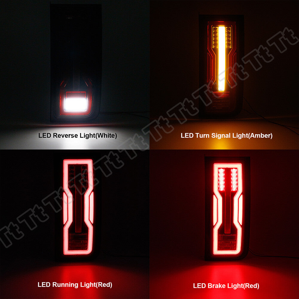 Suitable for 03-09 for Hummer H2 SUV 4-in-1 Smoked LED Rear Brake, Turn Signal, and Reversing Lights