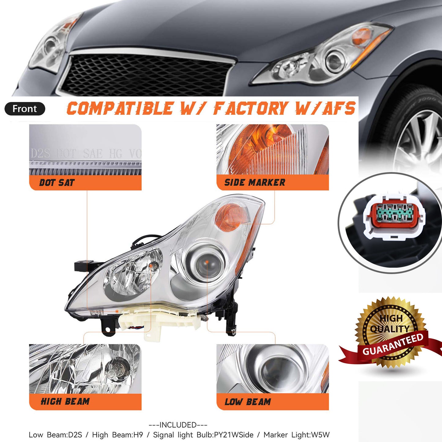 2008 - 2012 Donghua Boy EX35 14-17 QX50 AFS HID Dashan Boy