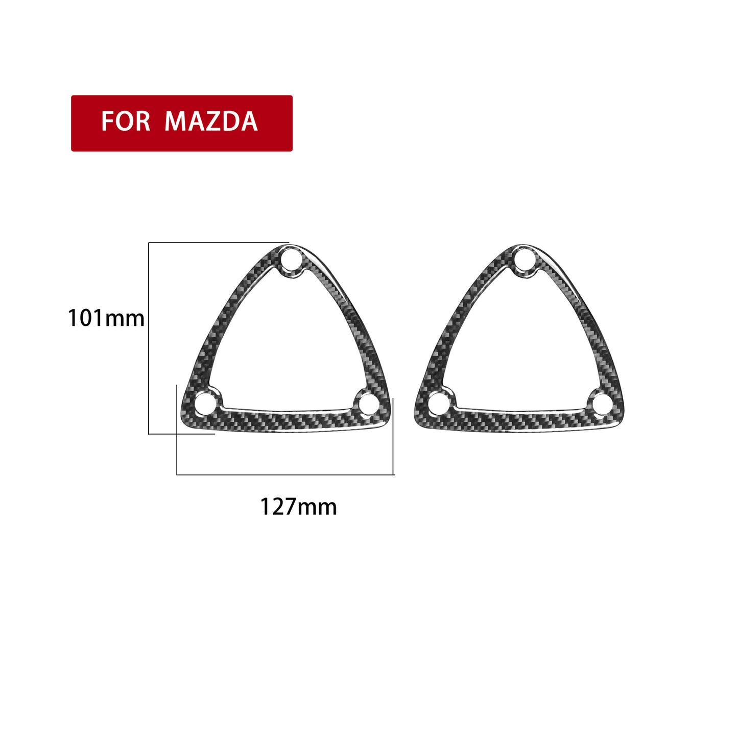 2Pcs for Mazda RX-8 2004-2008 Carbon Fiber for Seat Headrest Decorative Cover Trim