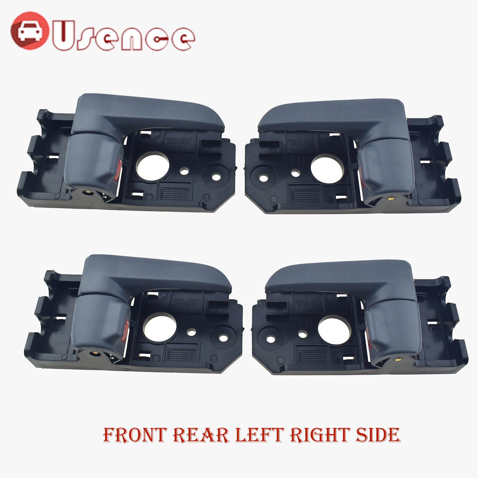 4Pcs Front Rear Left Right Side Inner Door Handle Gray For 2004-2009 for Kia Spectra