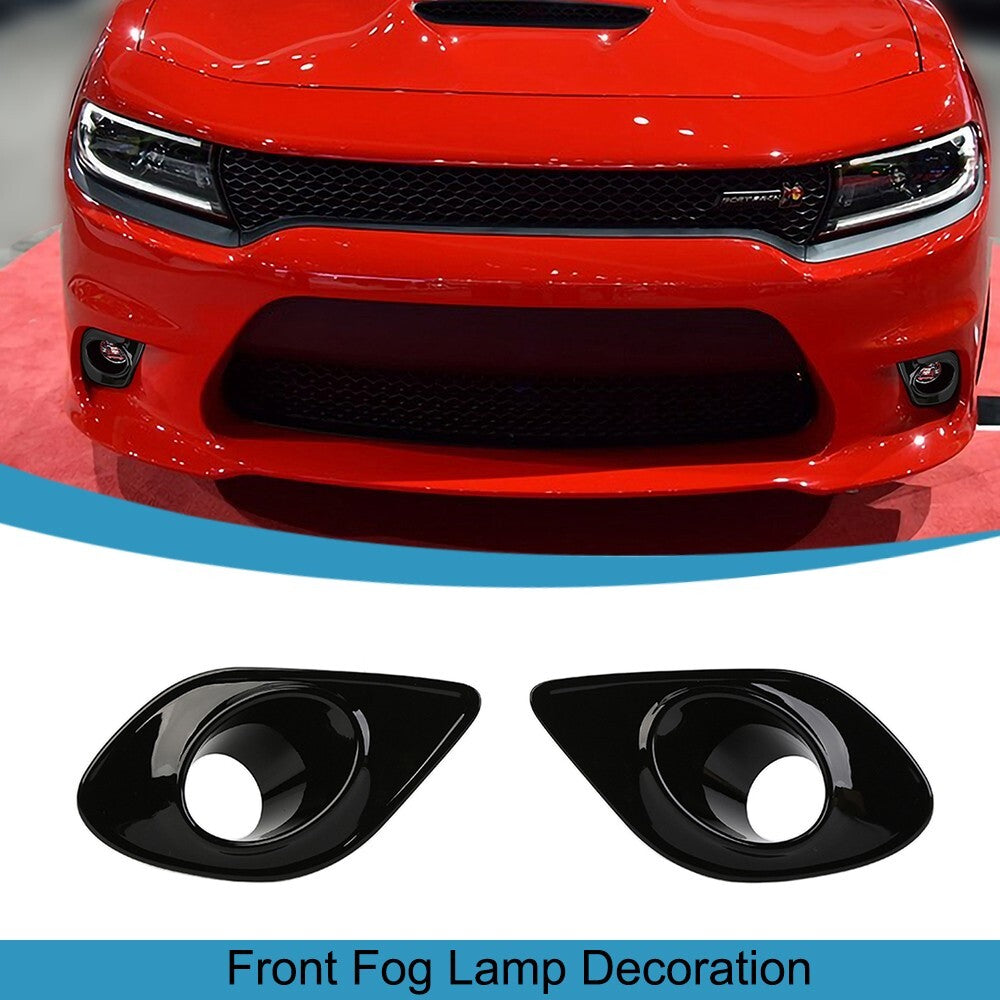 Front Bumper Fog Light Cover Trim for Dodge Charger 2015-2023 Fog Lamp Trim