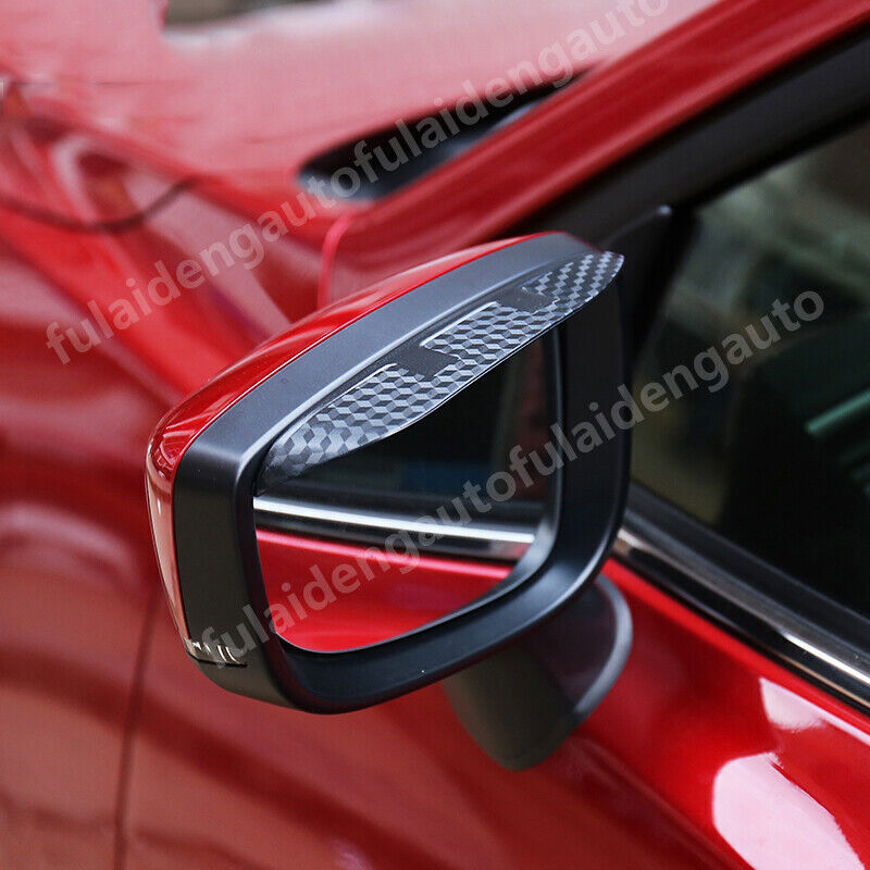 for Mazda 3 Axela 2019-2023Carbon Fiber Rear View Mirror Rain Eyebrow Cover Trim