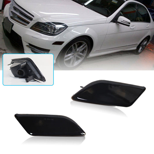 Front smoked side marker light housing kit suitable for 12-14 for Benz W204 C250 C300 C350