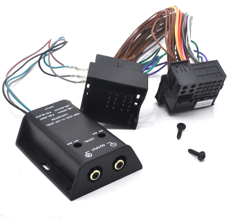 2x 40W Radio High Low Adapter Converter Quadlock for Audi for Seat for Skoda for VW 2004 up