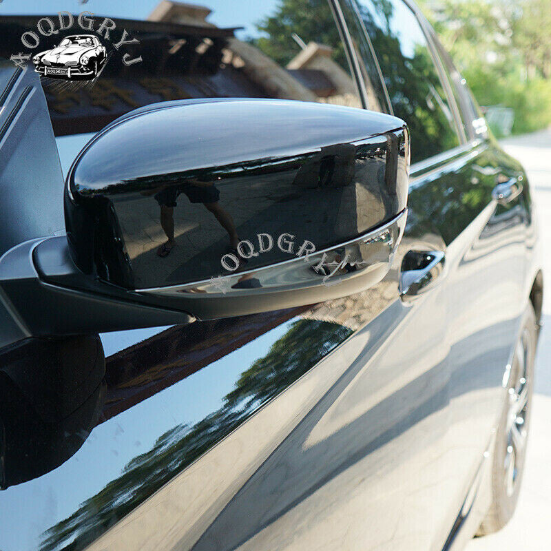 Black Rear view Side Door Mirror Cover Trim Strips for Honda Accord 2008-2015
