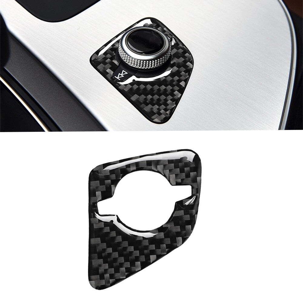 for Audi Q7 SQ7 2016-2019 Carbon Fiber Interior Speaker Switch Knob Trim Sticker