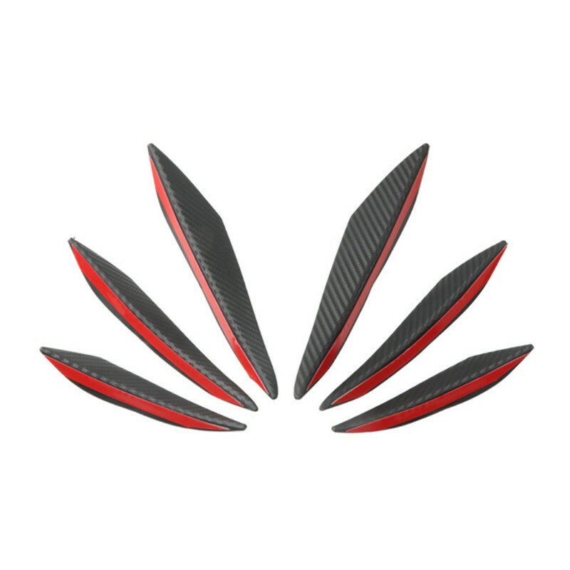 6x Car Air-Deflector Lip Decoration Diffuser Splitter Fins Spoiler Winglet Blade