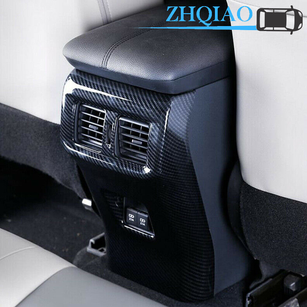 Carbon Fiber Rear for Seat Air Vent Cover Trim Fits for Toyota Rav4 2019-2020