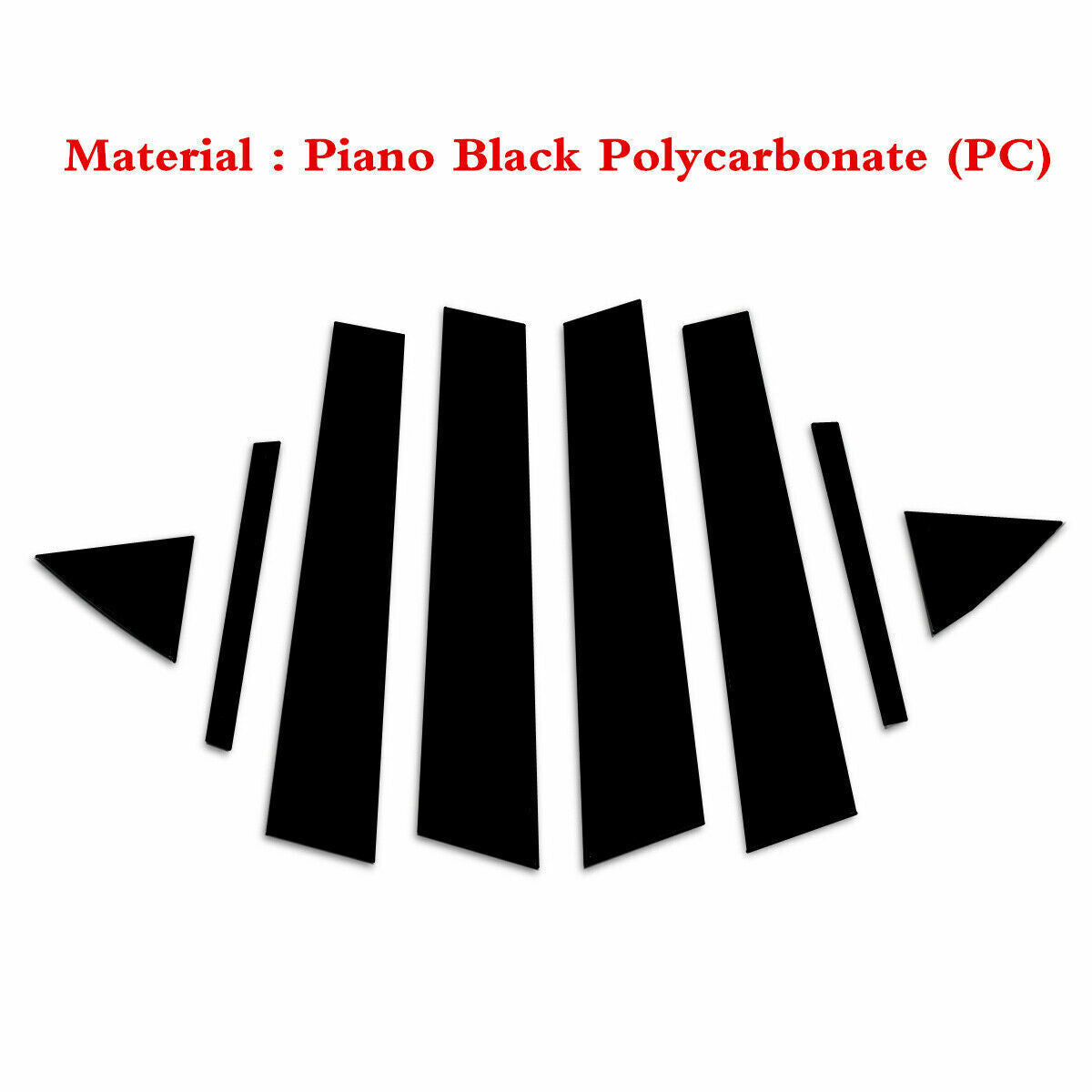 8pcs For 2017 2018 2019 2020 for Hyundai for Elantra Black Door Trim Window Pillar Posts