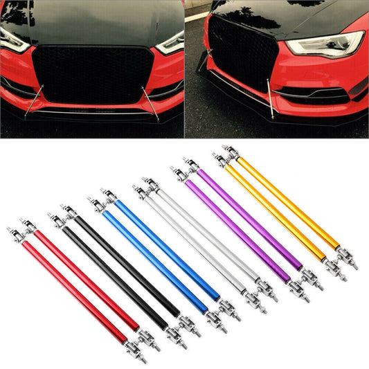 20cm Adjustable Front Bumper Lip Splitter Spoiler Strut Rod Tie Support Bar
