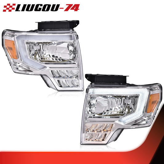 LED DRL tube headlight/projector headlight suitable for 2009-2014 for Ford F-150/F-150 models.