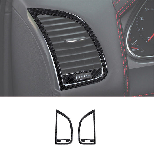 4Pcs Carbon Fiber Air Conditioning Vent Outlet Cover Trim for Audi Q7 2007-2015