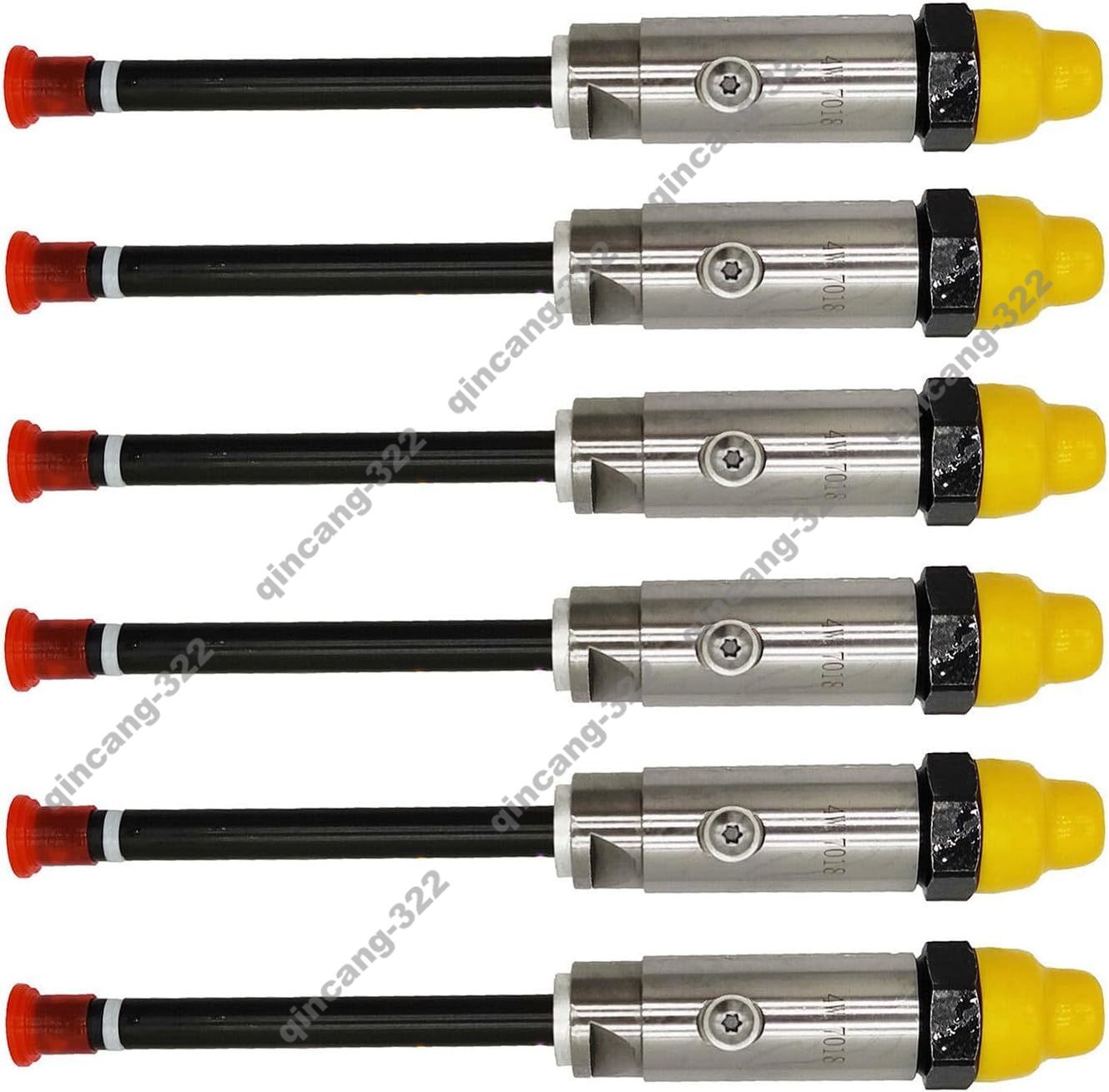 6PCS Diesel Fuel Injector 4W-7018 for Caterpillar CAT Engine 3208 Loader 988B