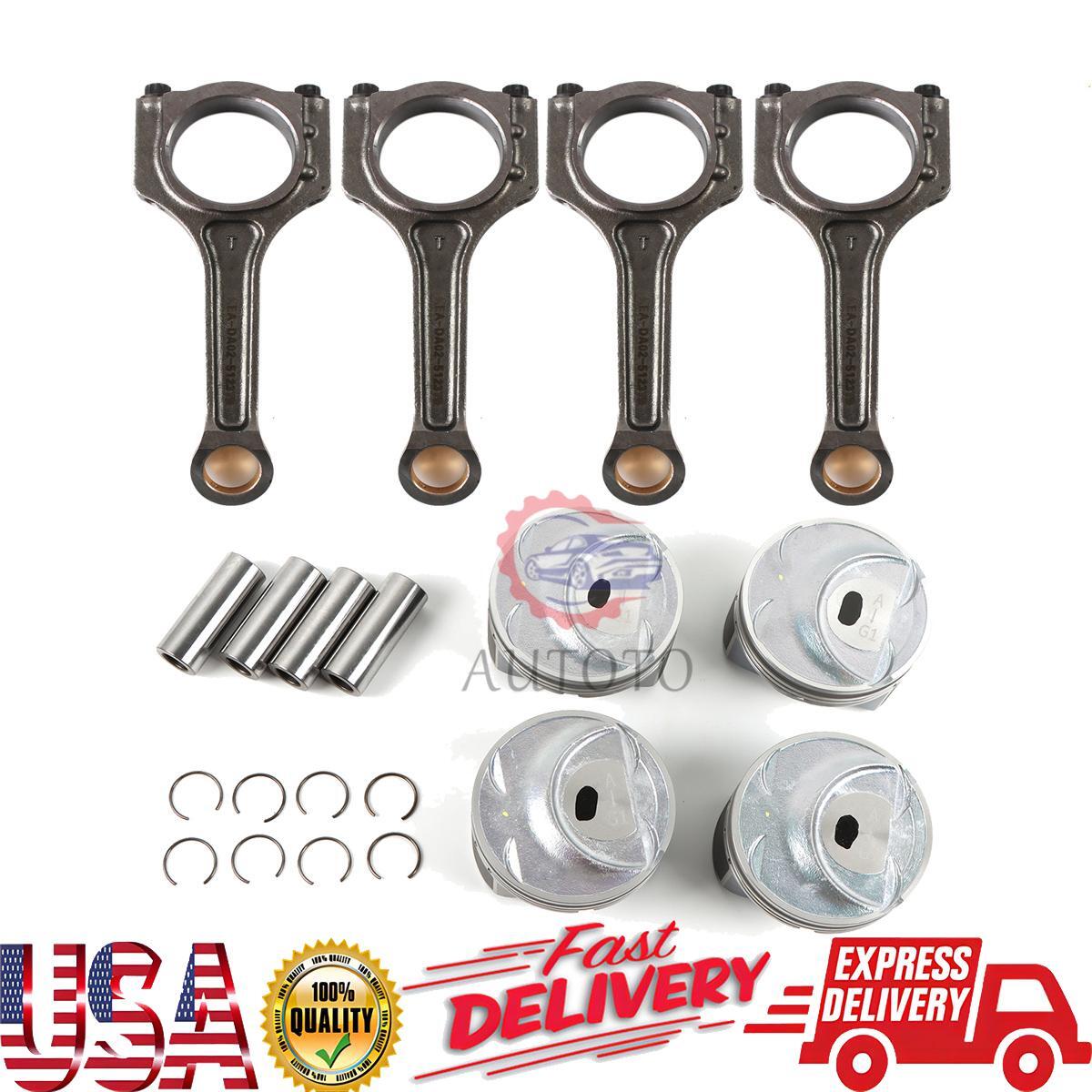 4pcs Engine Pistons Rings Set - Connecting Rod 23510-2G440 Fit for 12-16 for Hyundai