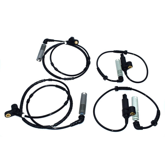 4-pack front and rear ABS wheel speed sensors for BMW E46 OEM manufacturer 34521164651 34521164652