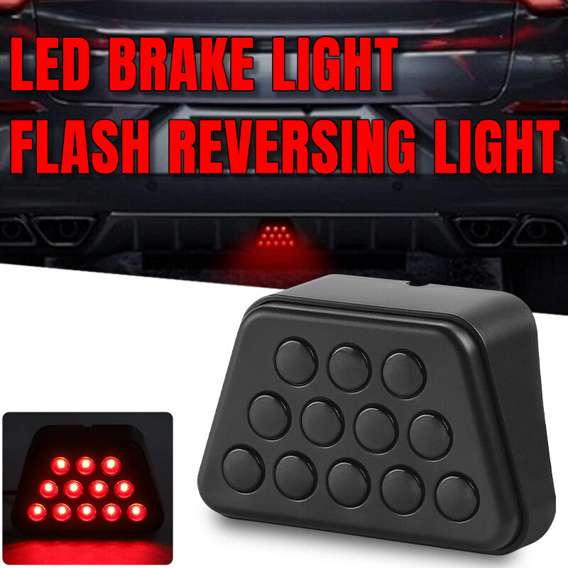 Universal F1 Style LED Flash Reverse Rear 3rd Brake Stop Tail Light Triangle Red