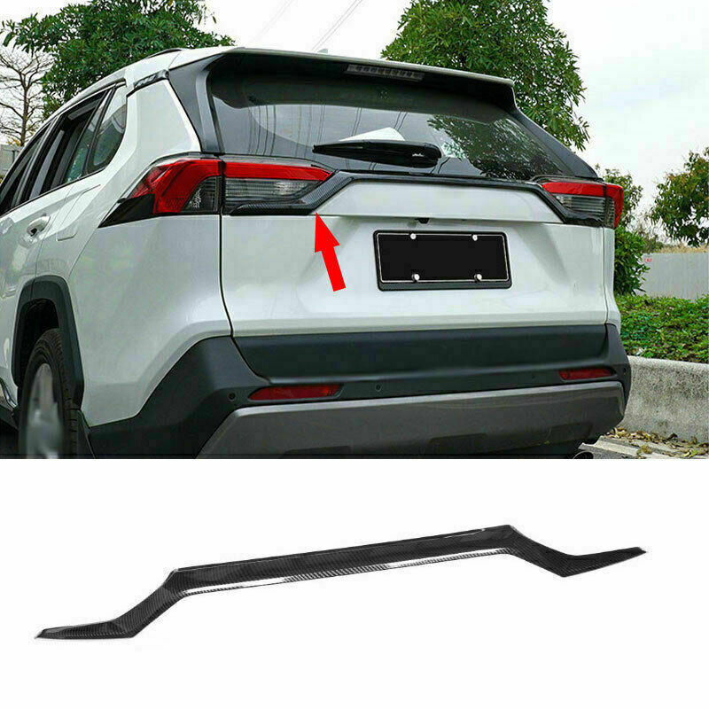 for Toyota RAV4 2019-2023 Carbon Fiber Rear Door Trunk Tailgate Lid U Strip Trim