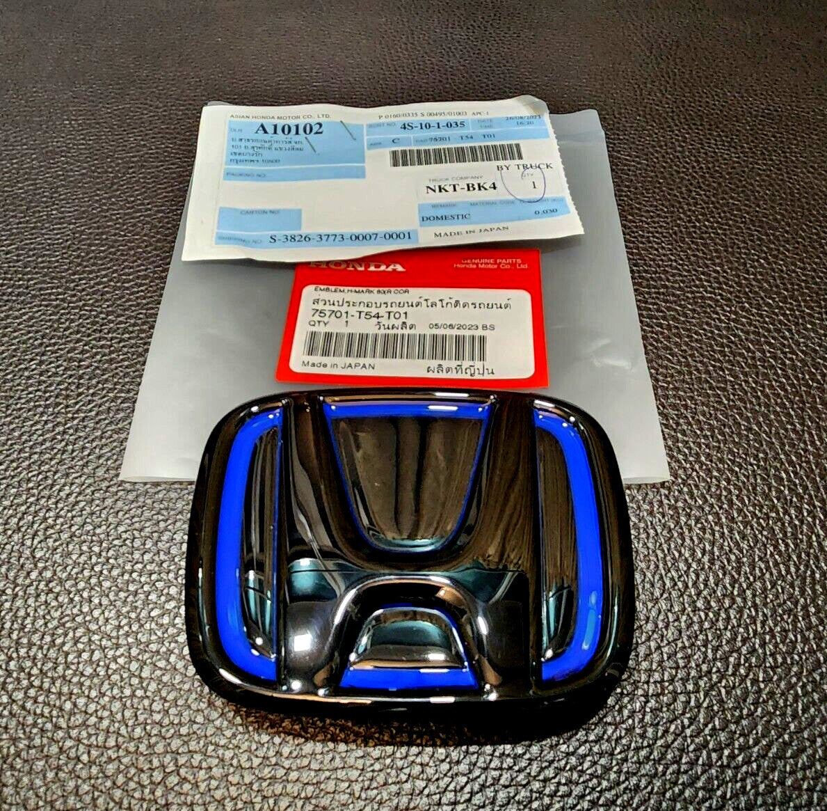 1. H FE e:HEV Black Gloss Embroidered Badge for Honda for Civic FE 2021-23