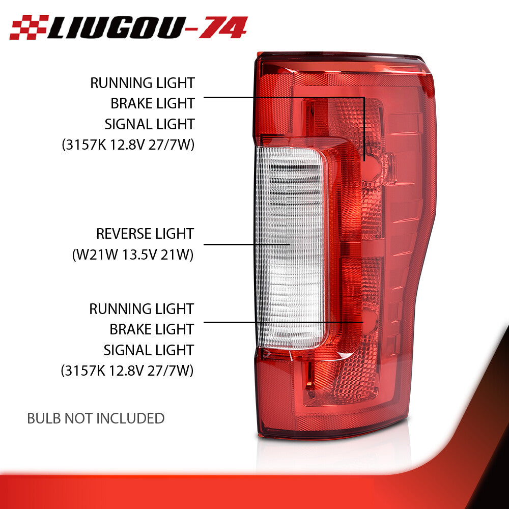 Suitable for 2017-2019 F-250/F350 Super Duty models with blind spot red taillights and LED accents.
