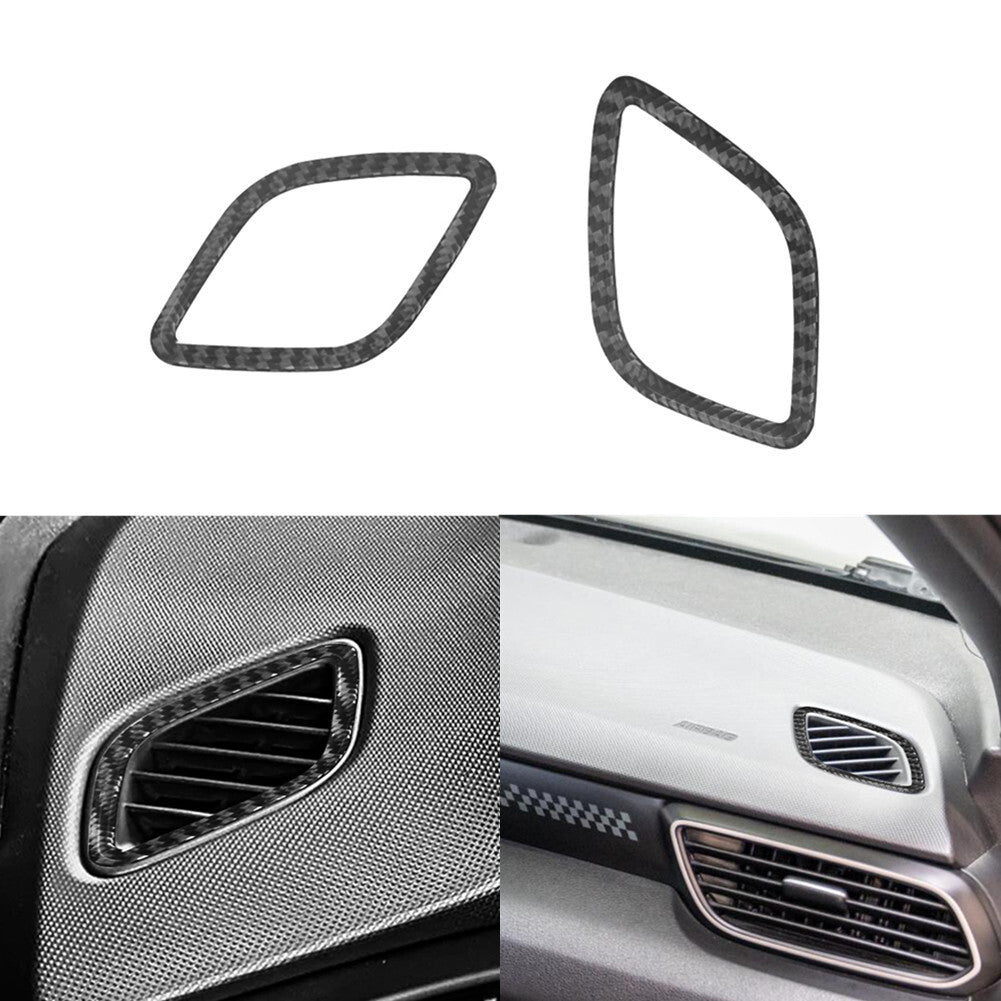 2X Carbon Fiber Defogging Vent Outlet Trim Cover for Hyundai for Veloster JS 2019-22