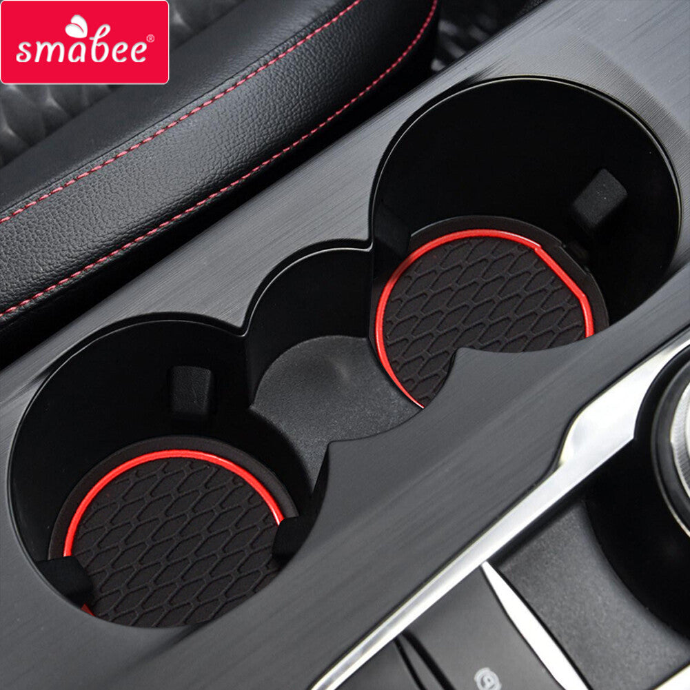 Gate Slot Cup Mat for Ford FOCUS 2019 ~ 2020 Accessories Anti-Slip Door Pad RED