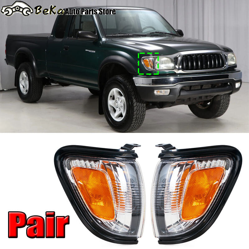 A pair of front bumper turn indicators without bulbs for Toyota Tacoma 2001-2004 LHRH models.