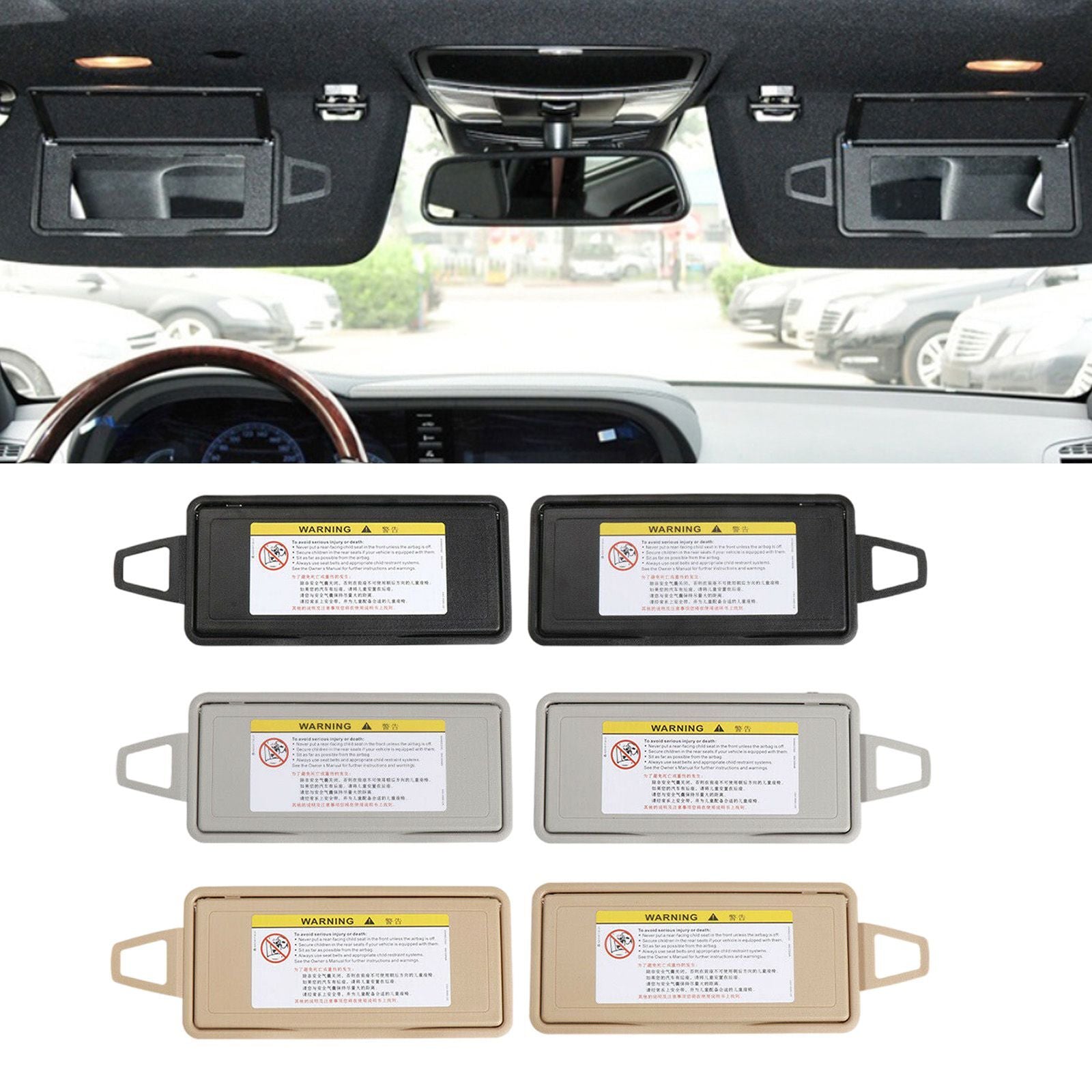 Side sun visor frame protector for Mercedes-Benz S-Class W220 1998-2005 R/L