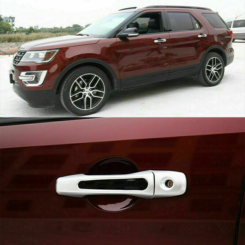 for Ford Explorer 2013-2019 ABS Matte Silver Outside Door Handle Cover Trim 1Set