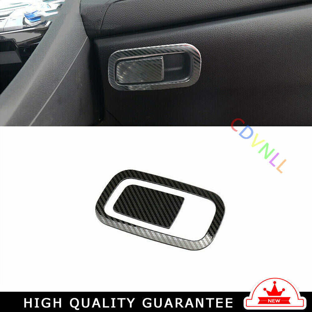for Co -Pilot Storage Box Handle Sticker for Honda for Civic 2016-21 Steel Carbon Fiber