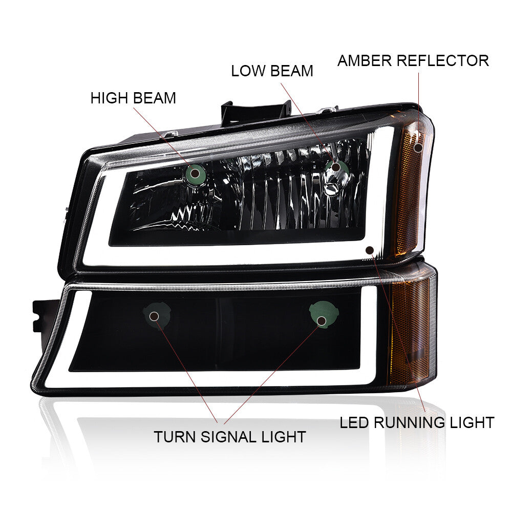 Shizheng 03-06 Silverado Mystery Light LED DRL Butter Water + Dragon Light