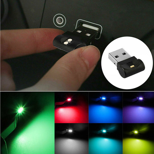 USB LED Car Neon Atmosphere Ambient Light Bulb for Mini Lamp Interior Accessories x1
