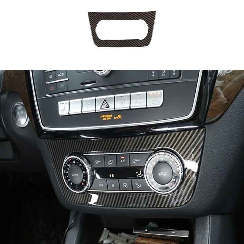 1P Central Console AC Switch Panel Trim Carbon Fiber for Benz GLS GLE 2016-2019