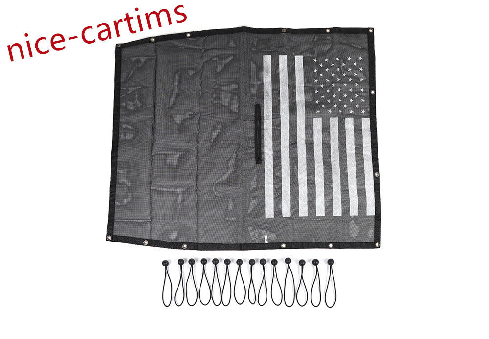 Sunshade Mesh Soft Top Cover UV Protection for Jeep for Wrangler JL 2Door 2018+ Flag