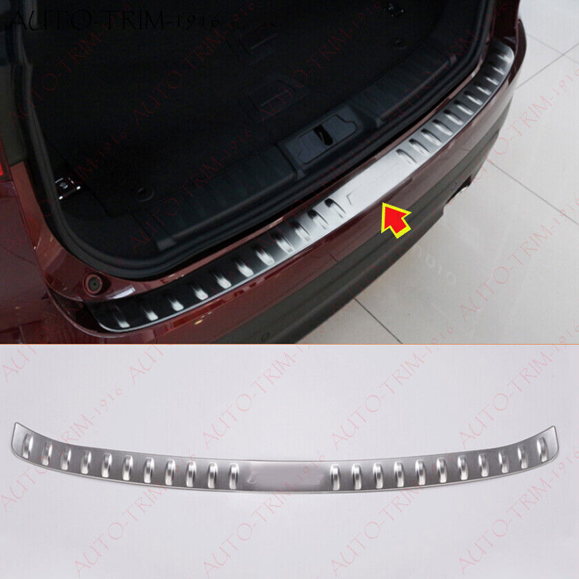 Silver Rear Bumper Sill Plate Cover Protector Trim for Jaguar F-Pace 2018-2023