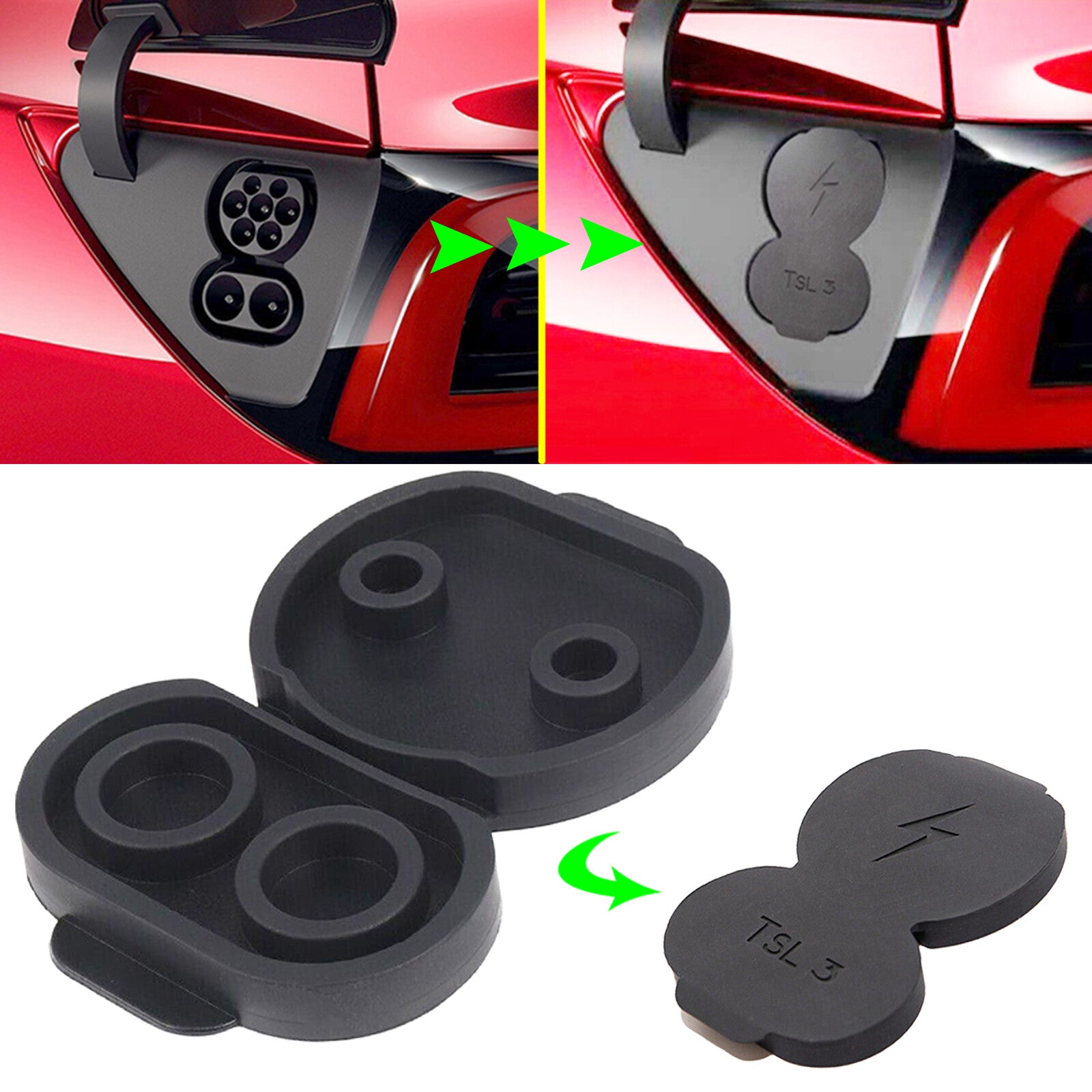 Silicone Car Charging Connector Cover for Tesla Model 3 for Model Y 2017-2021 EU CCS