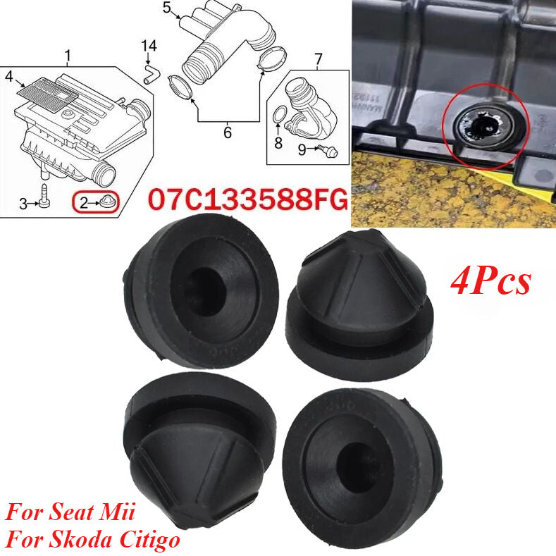 4X for Seat Mii for Skoda Citigo Car Diesel Petrol Engine Air Filter Grommet Buffer