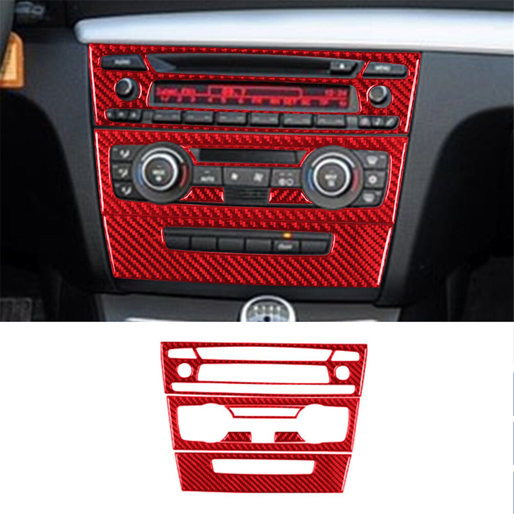 Central Control Trim Cover C for BMW 1 Series Convertible E82/E88 2008-2013 Red