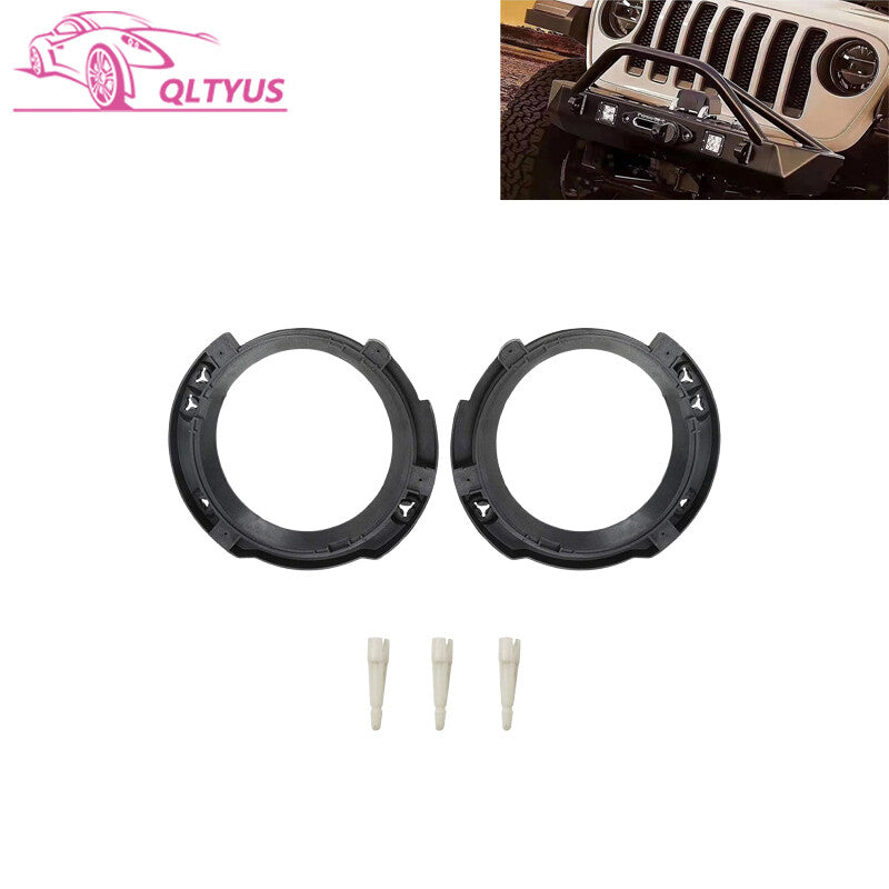 2-Piece LED Headlight Mounting Ring Support Base for Jeep for Wrangler JK 07-18