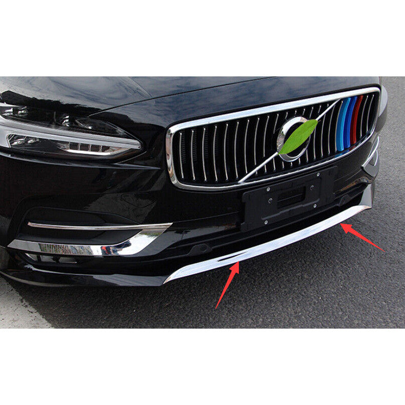 for Volvo S90 2017-2020 Stainless Front bumper Bottom Cover Molding Guard Trim