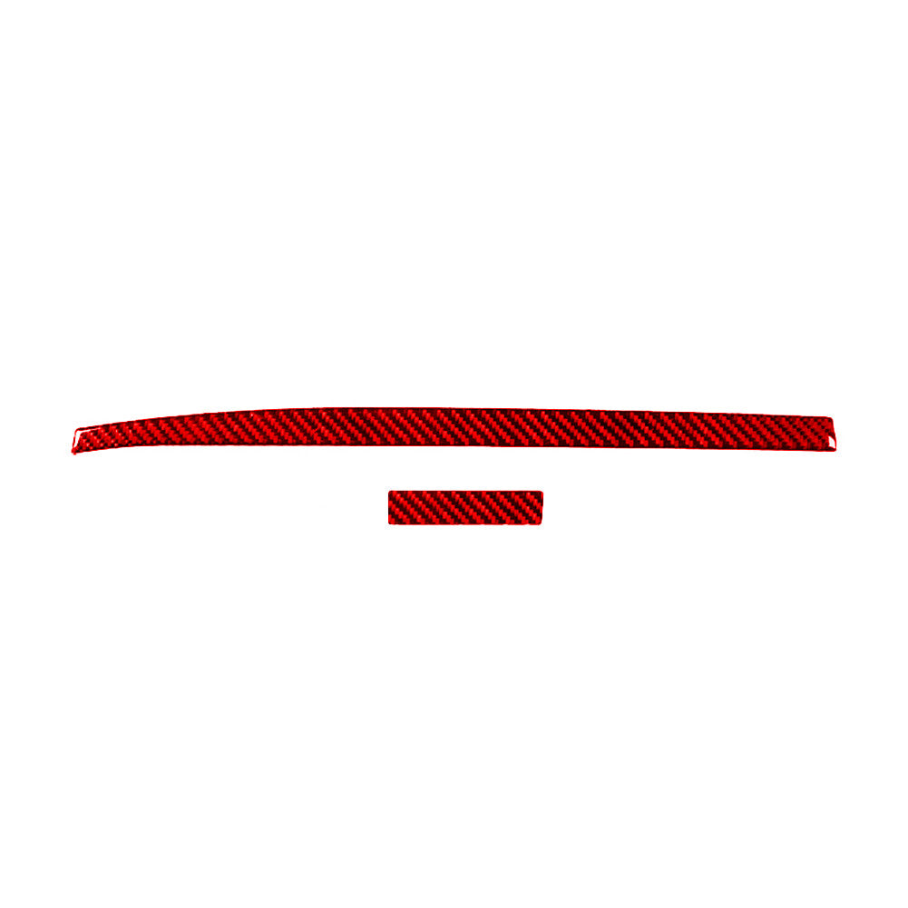 2Pcs Red Carbon Fiber Passenger Dashboard Cover Trim for Chrysler 200 2015-2017