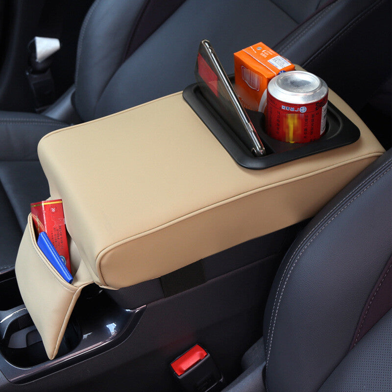 Car and truck double cup holder armrest mat center console storage box backrest cover