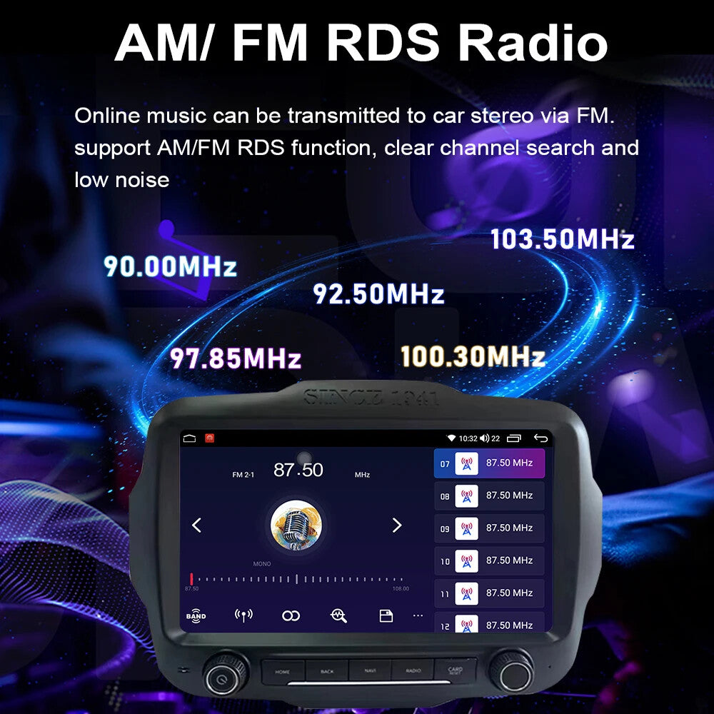 9 Android Screen for Jeep Renegade 2016-2020 Auto Car Radio Carplay Player GPS