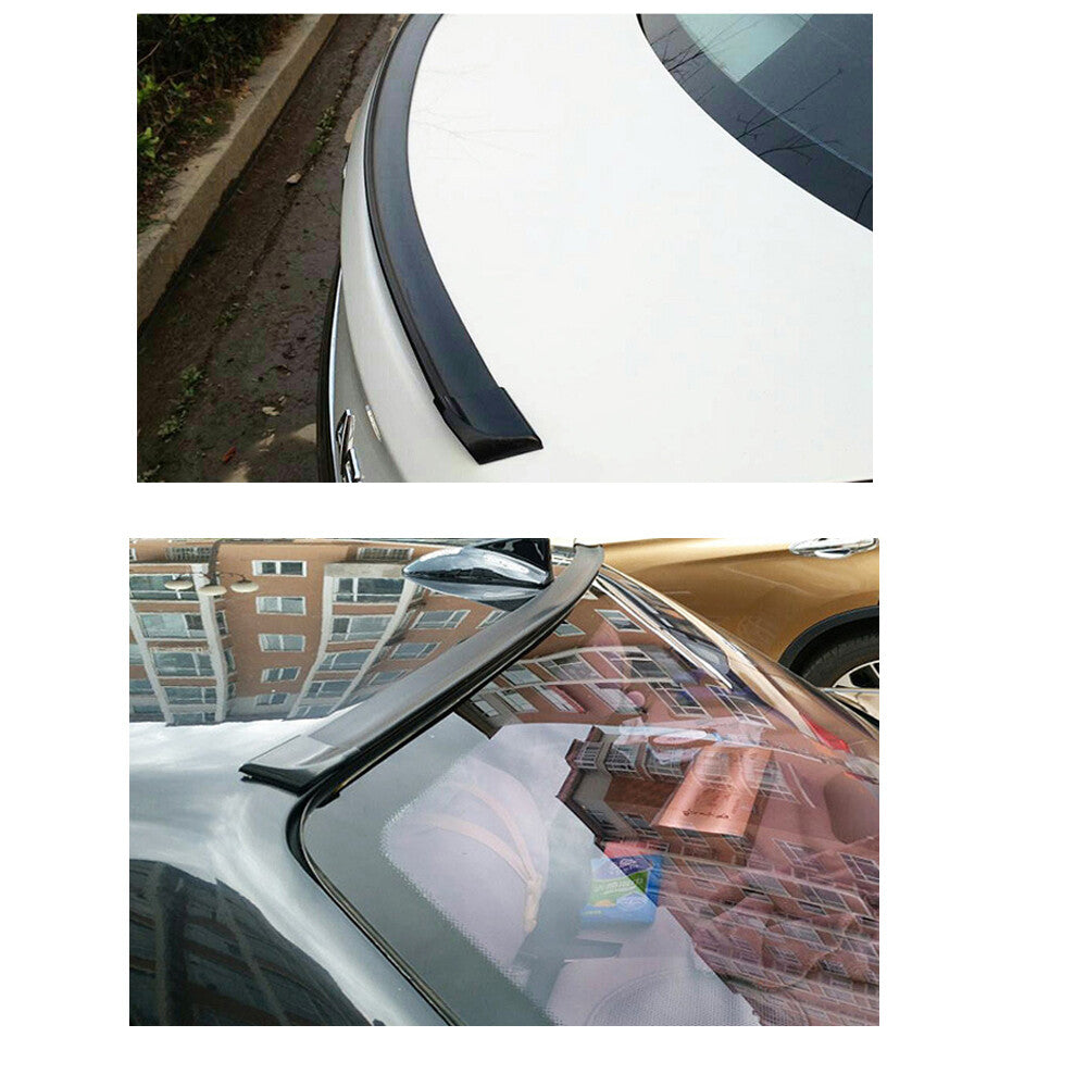 1 piece matte black 4.9-foot car rear trunk spoiler lip roof wing rear spoiler trim