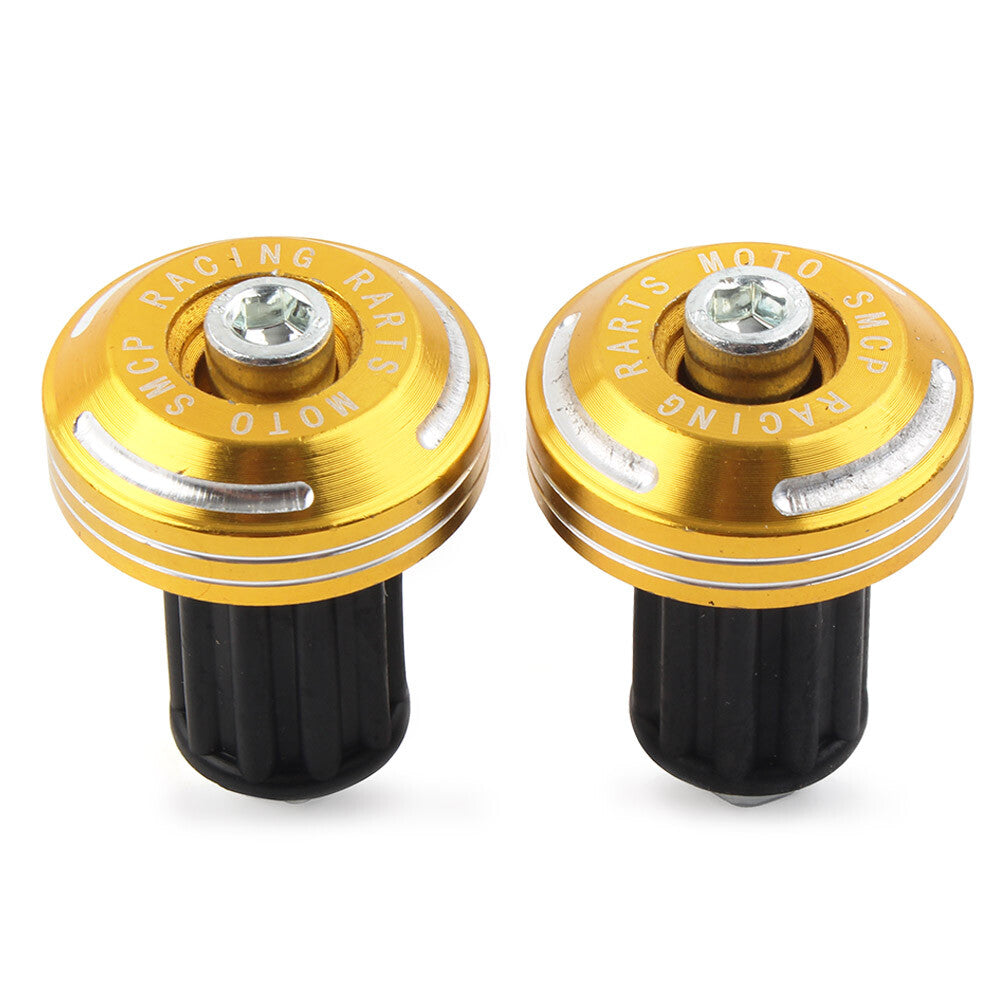 7/8 Handlebar Grips Handle Bar End Cap Plugs Slider Gold Motor CNC Dirt Bike